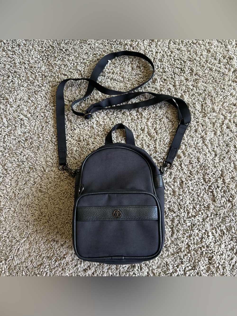 Lululemon Now and Always Bag Convertible Crossbody Mini CowHide Leather Backpack